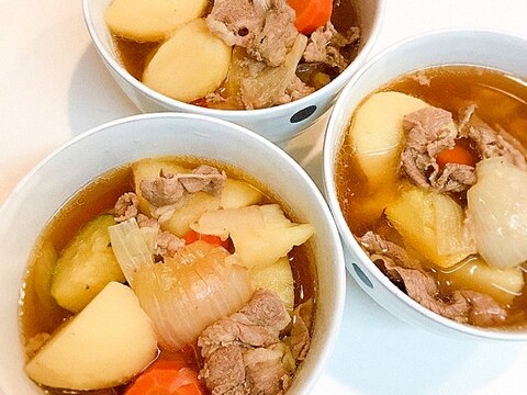 じゃがいも大量消費に ズッキーニと牛肉の肉じゃが レシピ 作り方 By Cu3 Conture 楽天レシピ